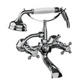 Horus Ascott wand badmengkraan met kruisgrepen en handdouche, hartafstand 150 mm 62.414