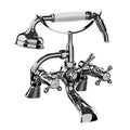 Horus Ascott badrandmengkraan met Astoria-kruisgrepen en handdouche, hartafstand 150 mm 20.485