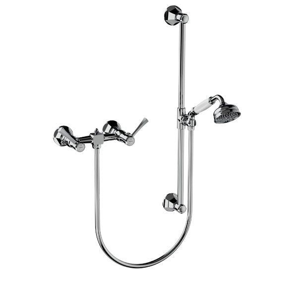 Horus Ascott opbouw douchemengkraan met hendels, glijstang en handdouche, hartafstand 150 mm 65.516
