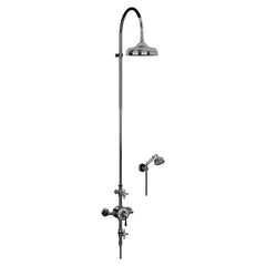 Horus Ascott thermostatische douchekolom met wijzerplaat, hoofddouche en handdouche 65.745