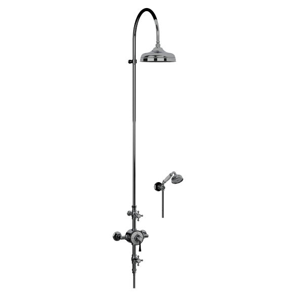 Horus Ascott thermostatische douchekolom met wijzerplaat, hoofddouche en handdouche 65.745