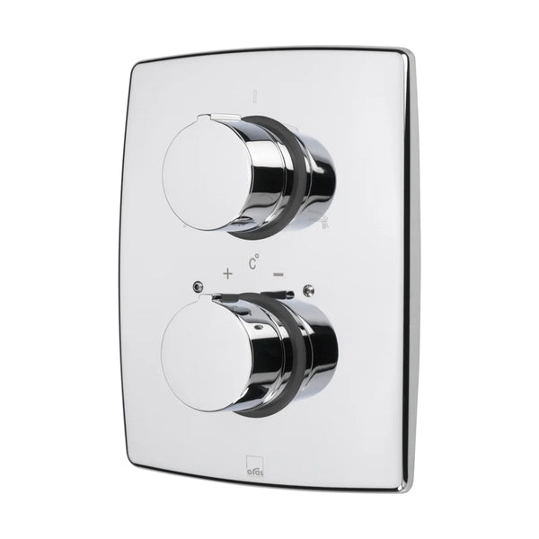 Oras Cubista Afwerkset inbouw thermostatische bad- en douchekraan Chroom