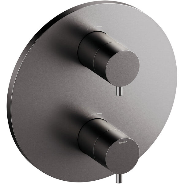 Damixa Afbouwset thermostaat rond 20 cm Grafiet PVD 76706.55