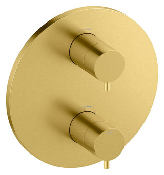 Damixa Afbouwset thermostaat rond 20 cm Mat messing PVD 76706.79