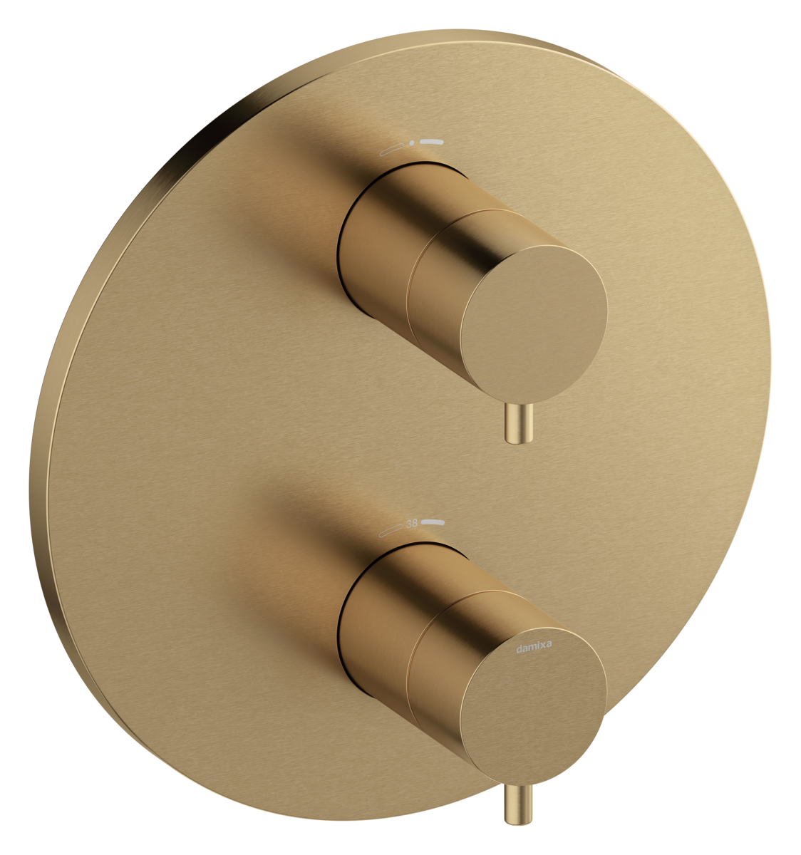 Damixa Afbouwset thermostaat rond 20 cm Mat brons PVD 76706.88