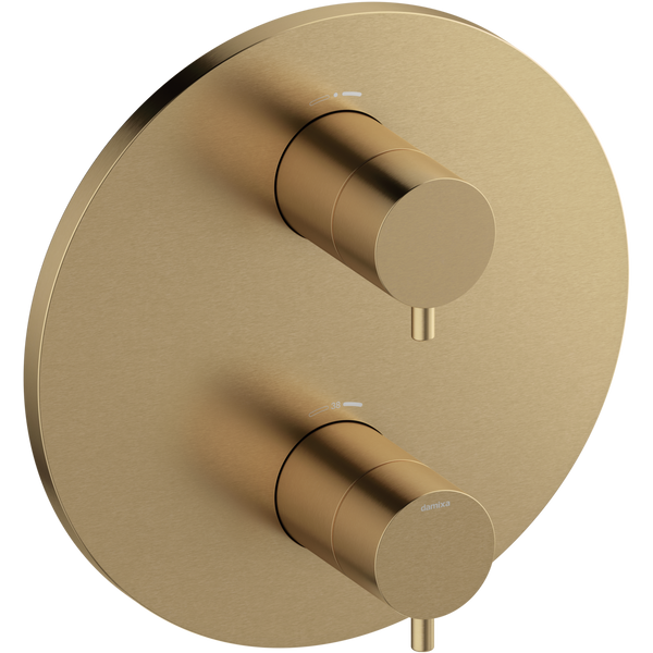 Damixa Afbouwset thermostaat rond 20 cm Mat brons PVD 76706.88