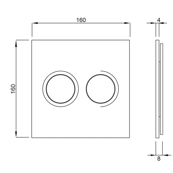 Wisa XS Control panel Luga aluminium DF aluminium natural Article number 8050419745