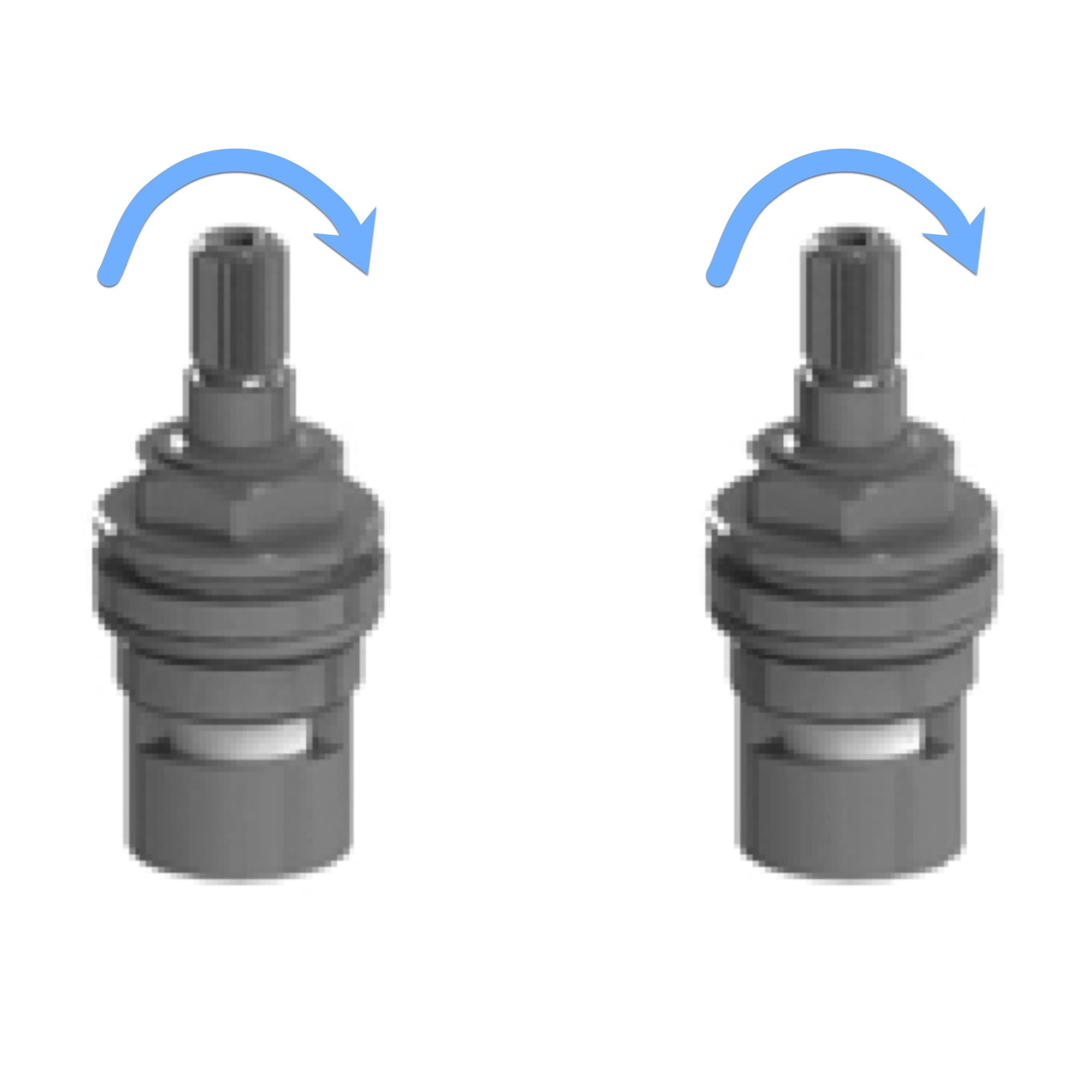 Horus setje keramisch binnenwerken 1/2 90gr 2x rechts sluitend (voor kruisgrepen) Art. 92.010