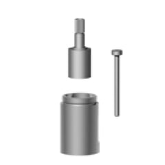 Horus verleng set 4 cm , huls, spindel en schroef Art. 92.034