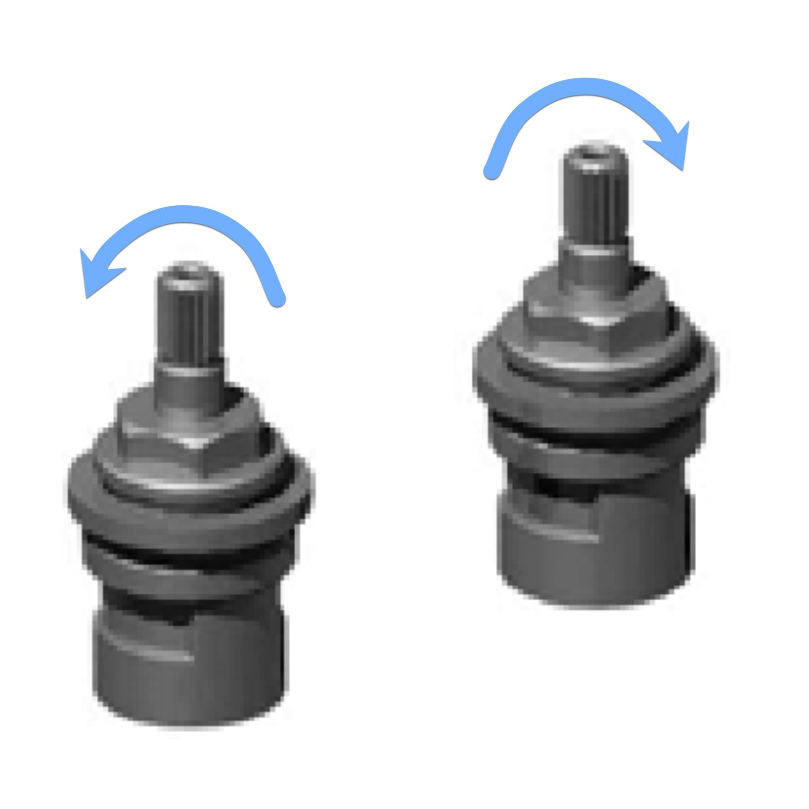 Horus ceramic cartridge for two-handle mixer tap, right-closing (MKOHOR14KRS)