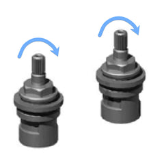 Horus setje keramisch binnenwerken 3/4 90gr 2x rechts sluitend (voor kruisgrepen) Art. 92.553