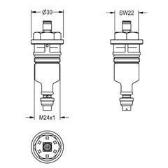 Franke Aqua Self-closing insert Aqualine Urinal Flush DN15 Article number 2000104372