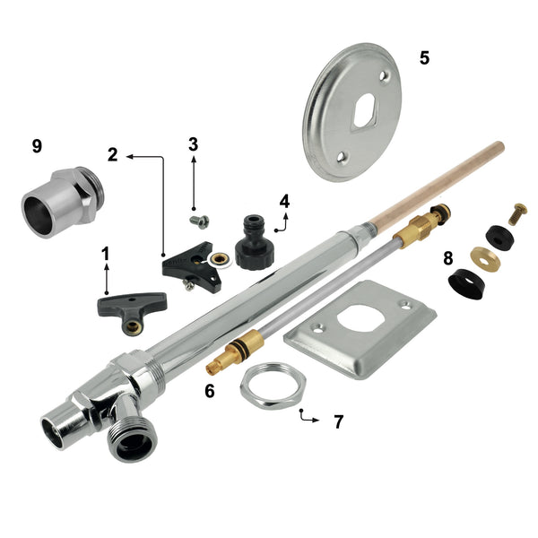 Bonfix parts luxury frost-free wall tap new model 71606