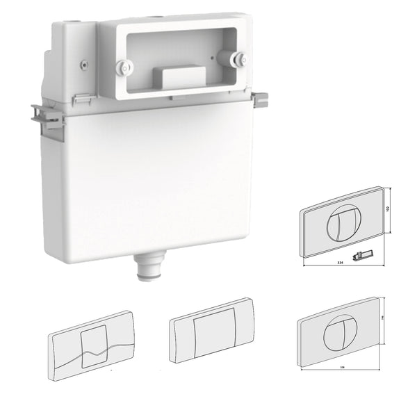 Sanit onderdelen 980 inbouw reservoir met grote opening 1994-2010 CC-120-L-FO-2V-L