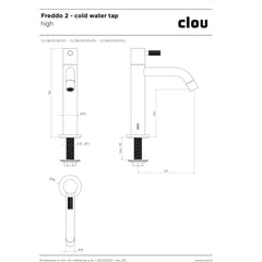 CLOU Freddo 2 fonteinkraan hoge versie