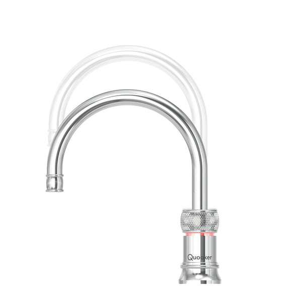 Quooker Classic Nordic Round kokendwaterkraan in hoogte verstelbaar