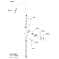Damixa Pine Keukenmengkraan Staal PVD
