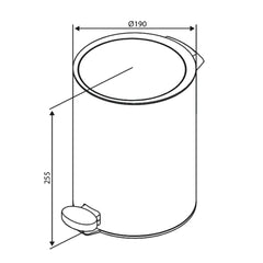 Damixa Zen Pedaalemmer 3 Liter Chroom