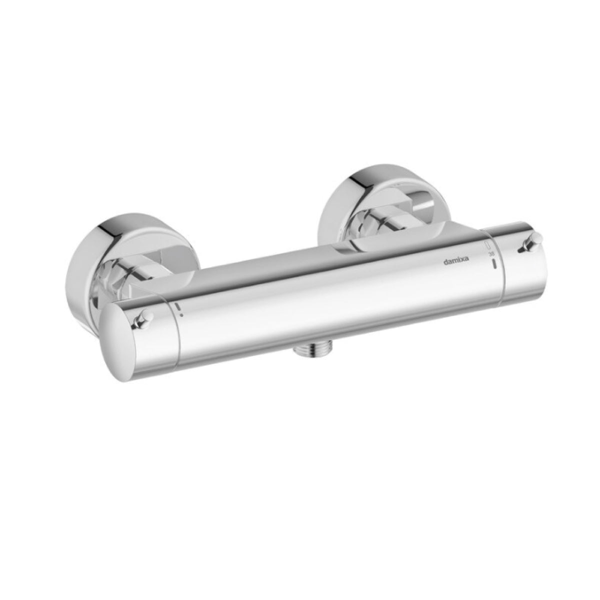 Damixa Iris douchemengkraan thermostatisch hoh 15cm met koppelingen Chroom