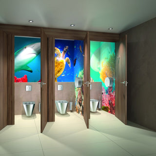 Delabie toiletopstelling zelfsluitend met S21 S hangtoiletten en TEMPOFLUX 3 - sfeerfoto