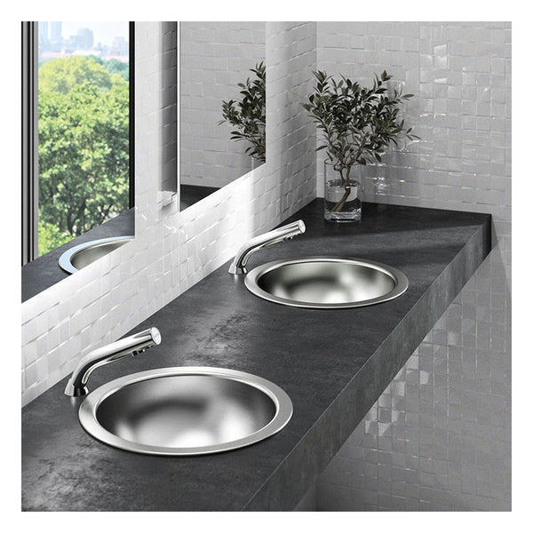 Delabie HEMI ronde inbouw waskom Ø385 mm RVS mat - afbeelding 2