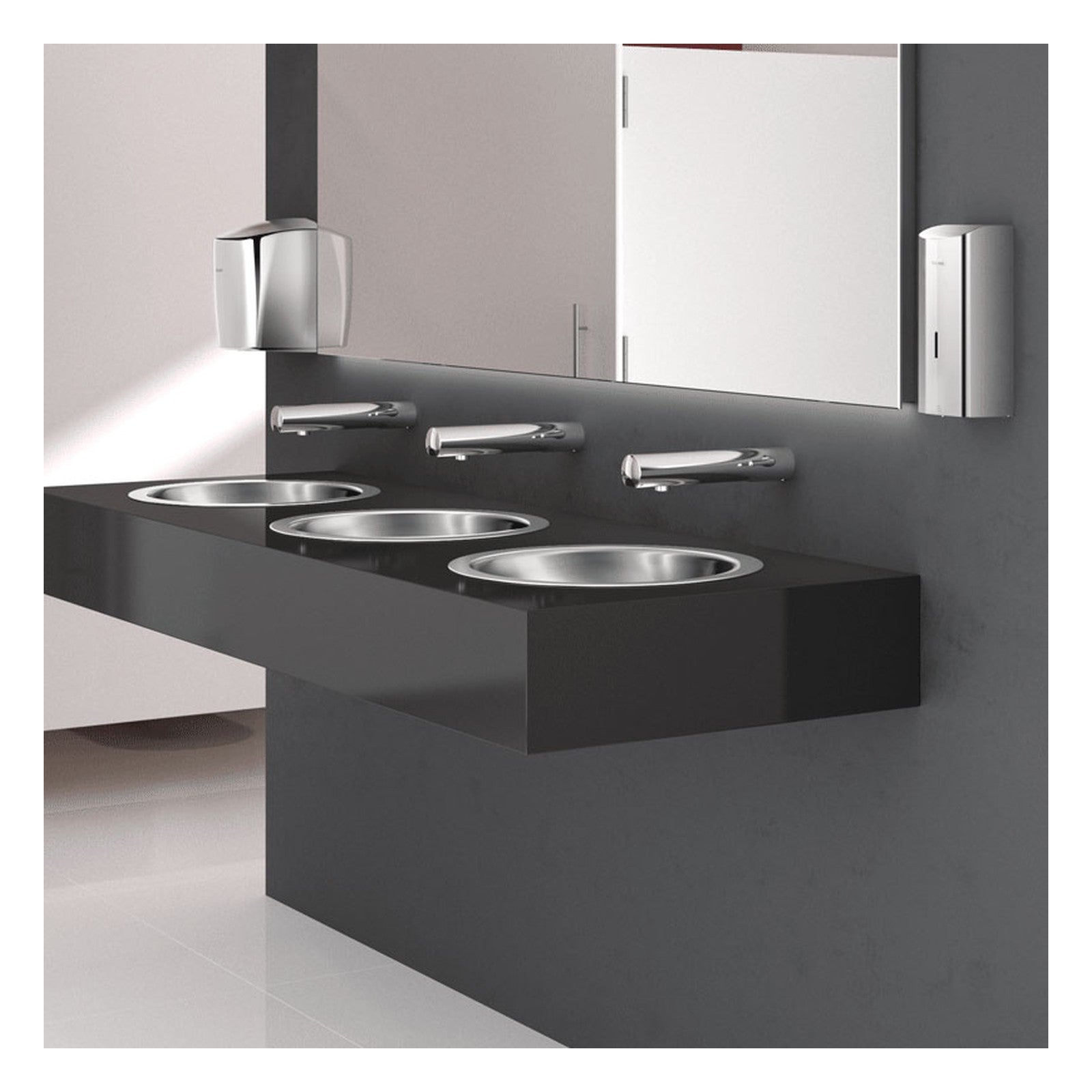 Delabie HEMI ronde inbouw waskom Ø385 mm RVS mat - afbeelding 3