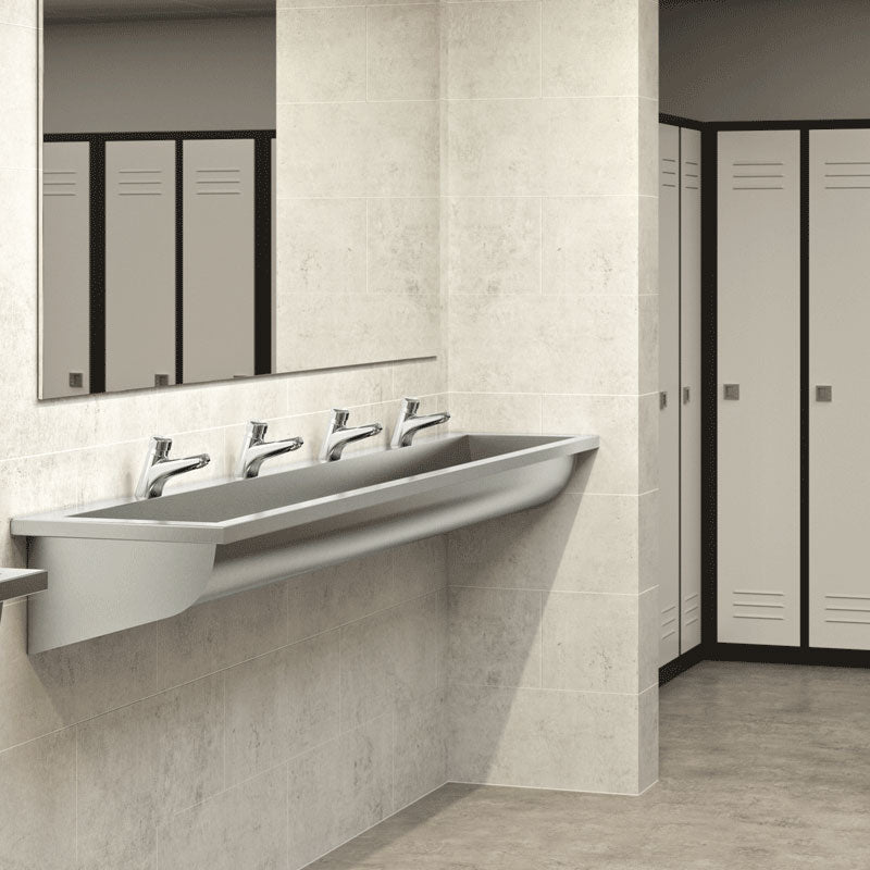 Delabie CANAL collectieve RVS wasgoot 1200 mm met 2 kraangaten - afbeelding 3
