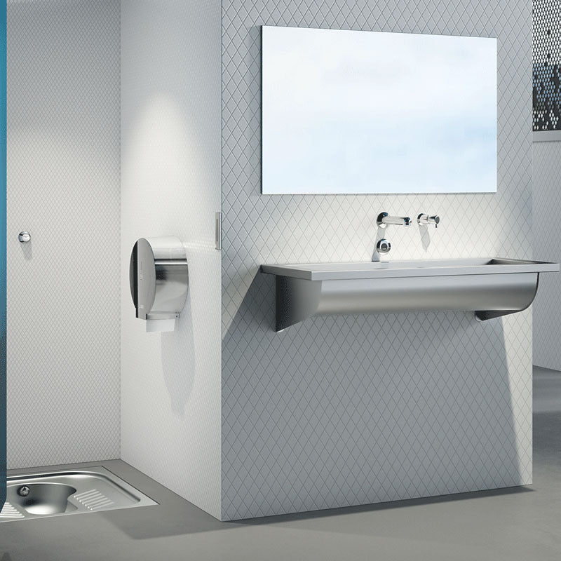 Delabie CANAL collectieve RVS wasgoot 1200 mm met 2 kraangaten - afbeelding 4