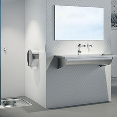 Delabie CANAL collectieve RVS wasgoot 1200 mm met 2 kraangaten - afbeelding 4