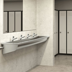 Delabie CANAL collectieve RVS wasgoot 1800 mm met 3 kraangaten - afbeelding 3