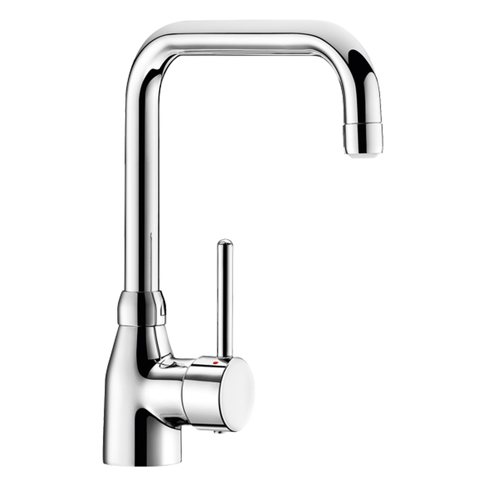 Delabie Mechanische wastafelmengkraan met staafgreep en BIOSAFE uitloop 150 mm zonder trekplug chroom
