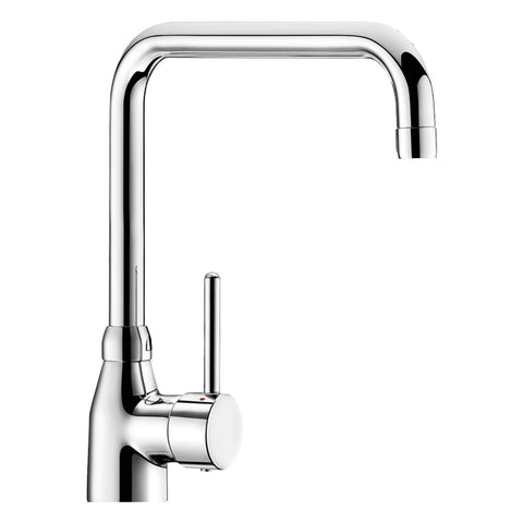 Delabie Mechanische spoeltafelmengkraan met staafgreep en draaibare uitloop 200 mm chroom