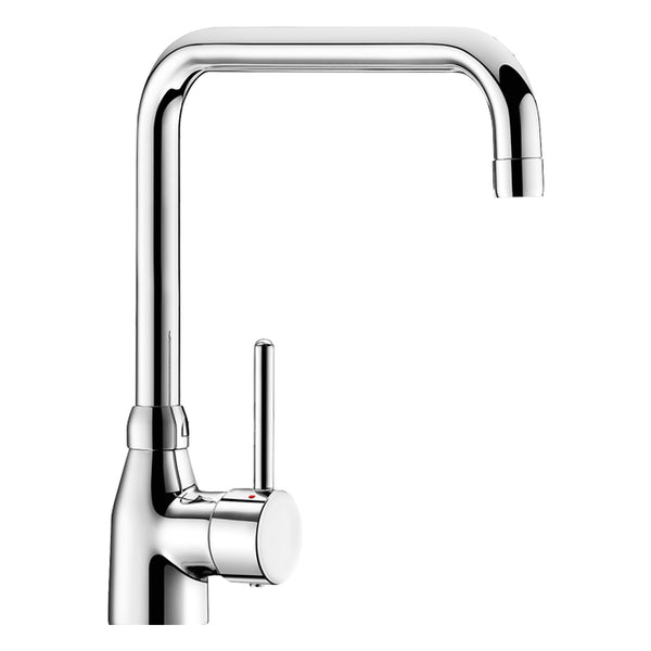 Delabie Mechanische spoeltafelmengkraan met staafgreep en draaibare uitloop 200 mm chroom