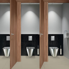 Delabie Toiletborstelhouder muurmodel met deksel RVS glanzend - afbeelding 3
