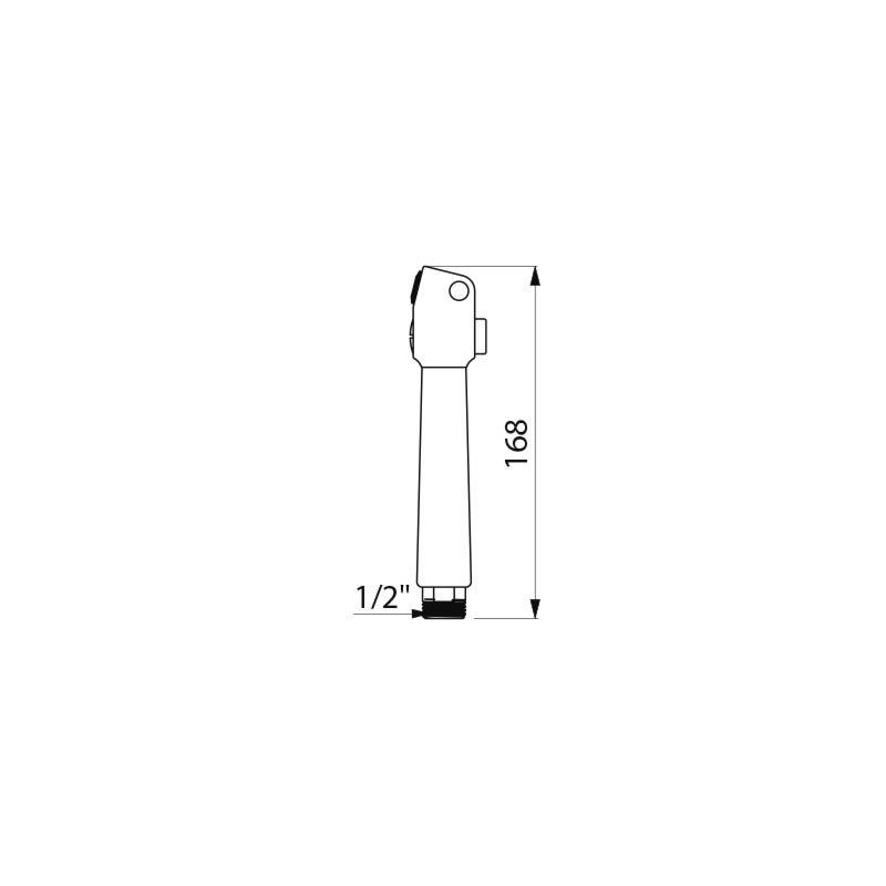 Delabie Handdouche met drukknop M1/2