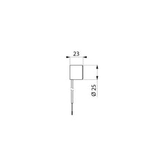 Delabie Sensor met kabel 1,45 m voor TEMPOMATIC - maattekening