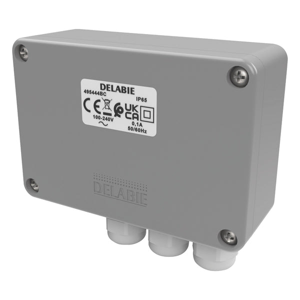 Delabie Elektronische sturing 230/12V met spoelfunctie voor wastafelkranen