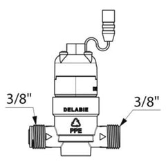 Delabie Elektroventiel M3/8