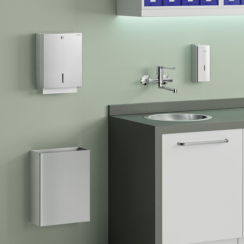 Delabie Afvalkorf muurmodel 25 liter RVS glanzend - afbeelding 2