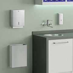 Delabie Afvalkorf muurmodel 25 liter RVS glanzend - afbeelding 2