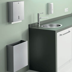 Delabie Afvalkorf muurmodel 25 liter RVS mat - afbeelding 2