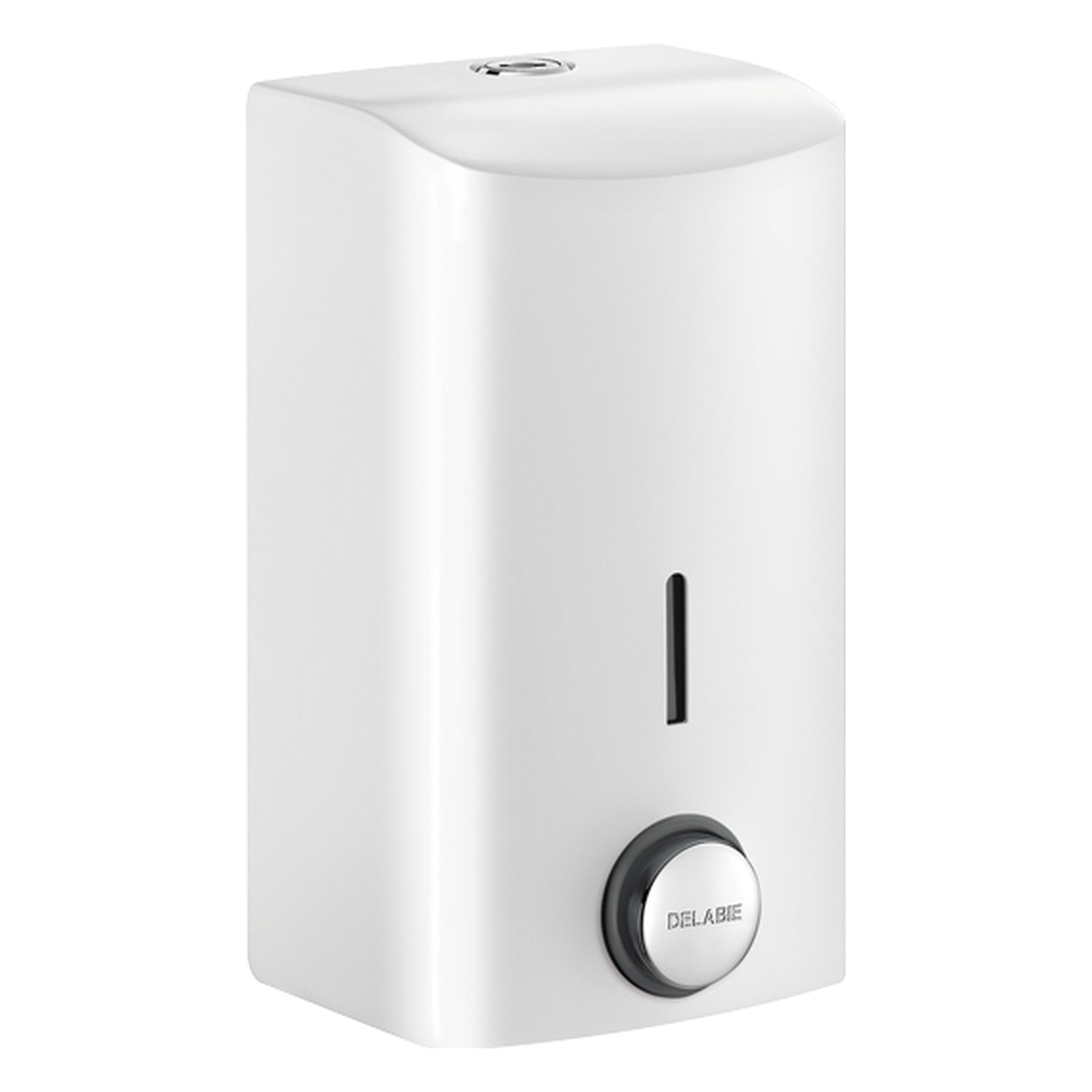Delabie Zeepdispenser muurmodel met soepele drukknop 0,5 liter wit