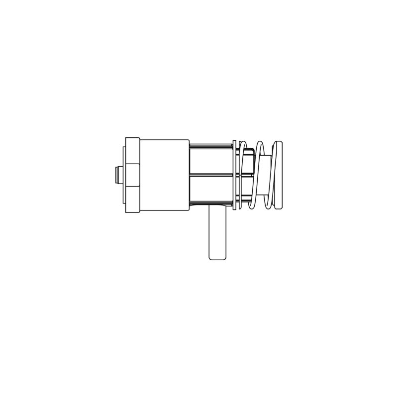 Delabie Pomp voor zeepdispenser met soepele drukknop - maattekening