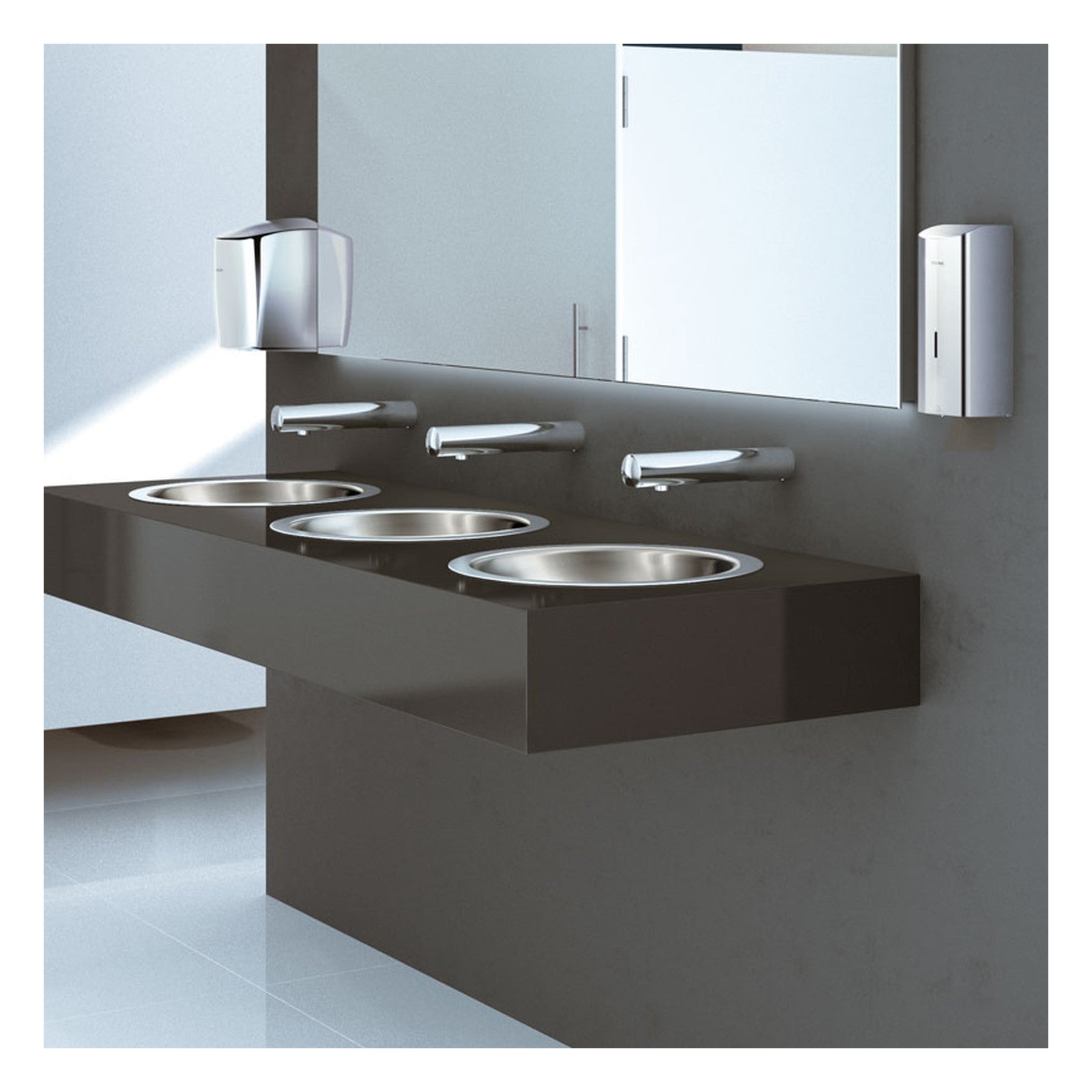 Delabie HIGHFLOW elektrische handendroger RVS mat - afbeelding 2