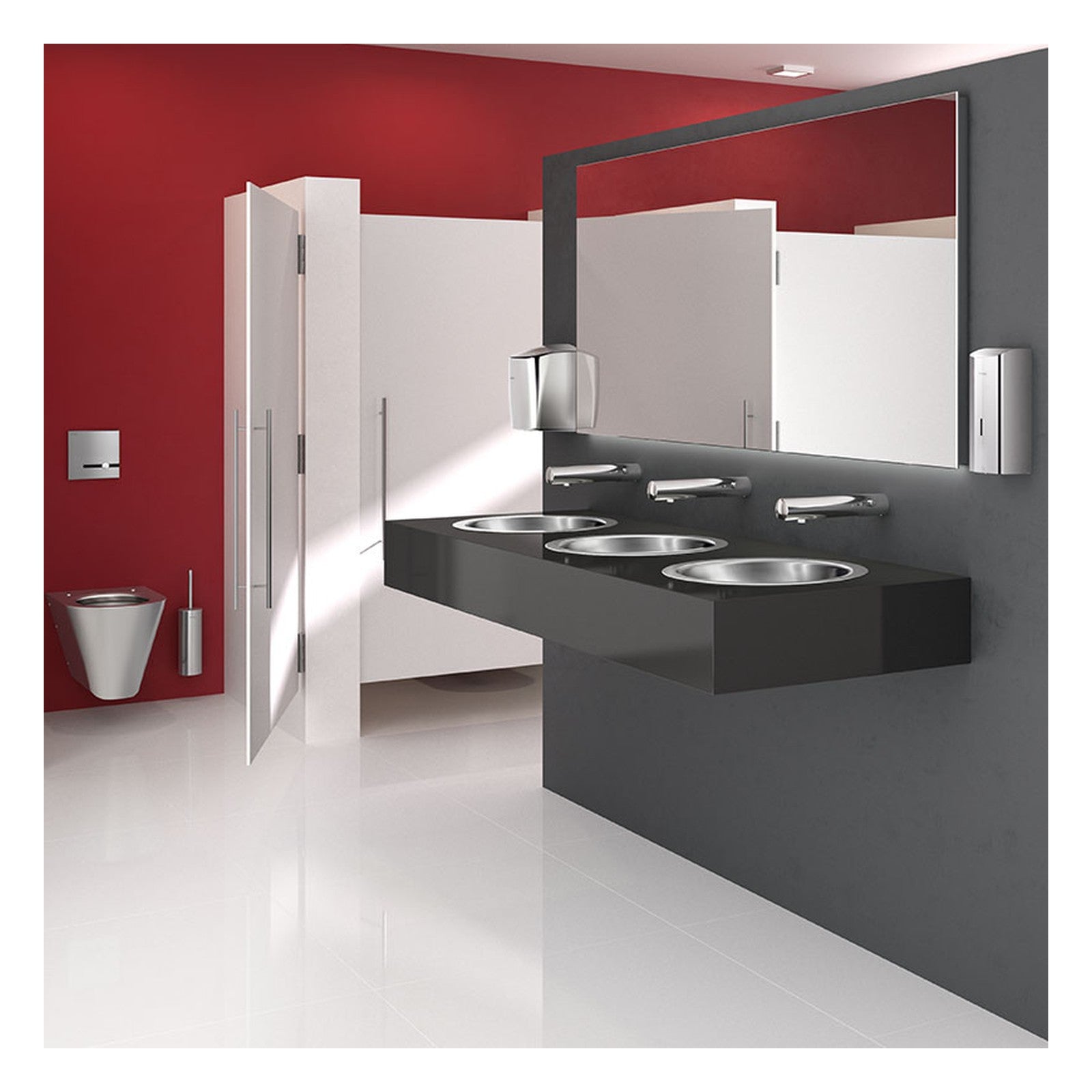 Delabie HIGHFLOW elektrische handendroger RVS glanzend - afbeelding 2