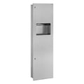 Delabie Inbouw combinatie handdoekdispenser en afvalbak 30 liter RVS mat