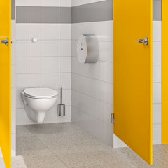 Delabie JUMBO toiletrolhouder 400 m met slot RVS mat - afbeelding 2