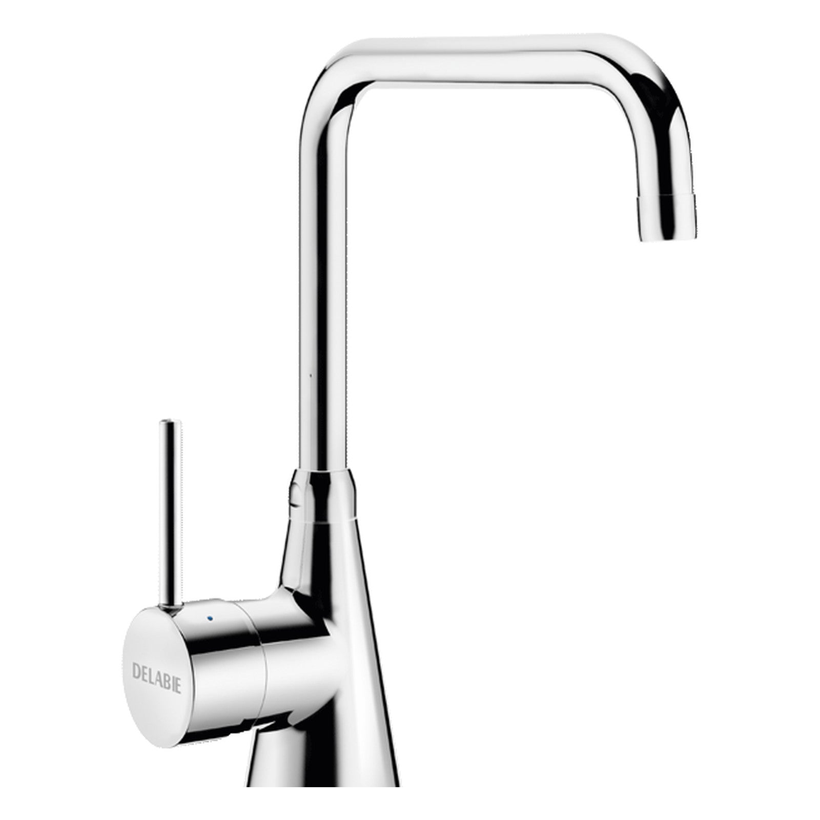Delabie Eengreeps mengkraan op blad 60 l/min met draaibare uitloop H.255 L.200 chroom