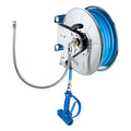 Delabie Automatische slanghaspel RVS met slang 15 m en schokbestendig waterpistool