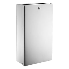 Delabie Afvalbak muurmodel met afsluitklep en slot 16 liter RVS glanzend